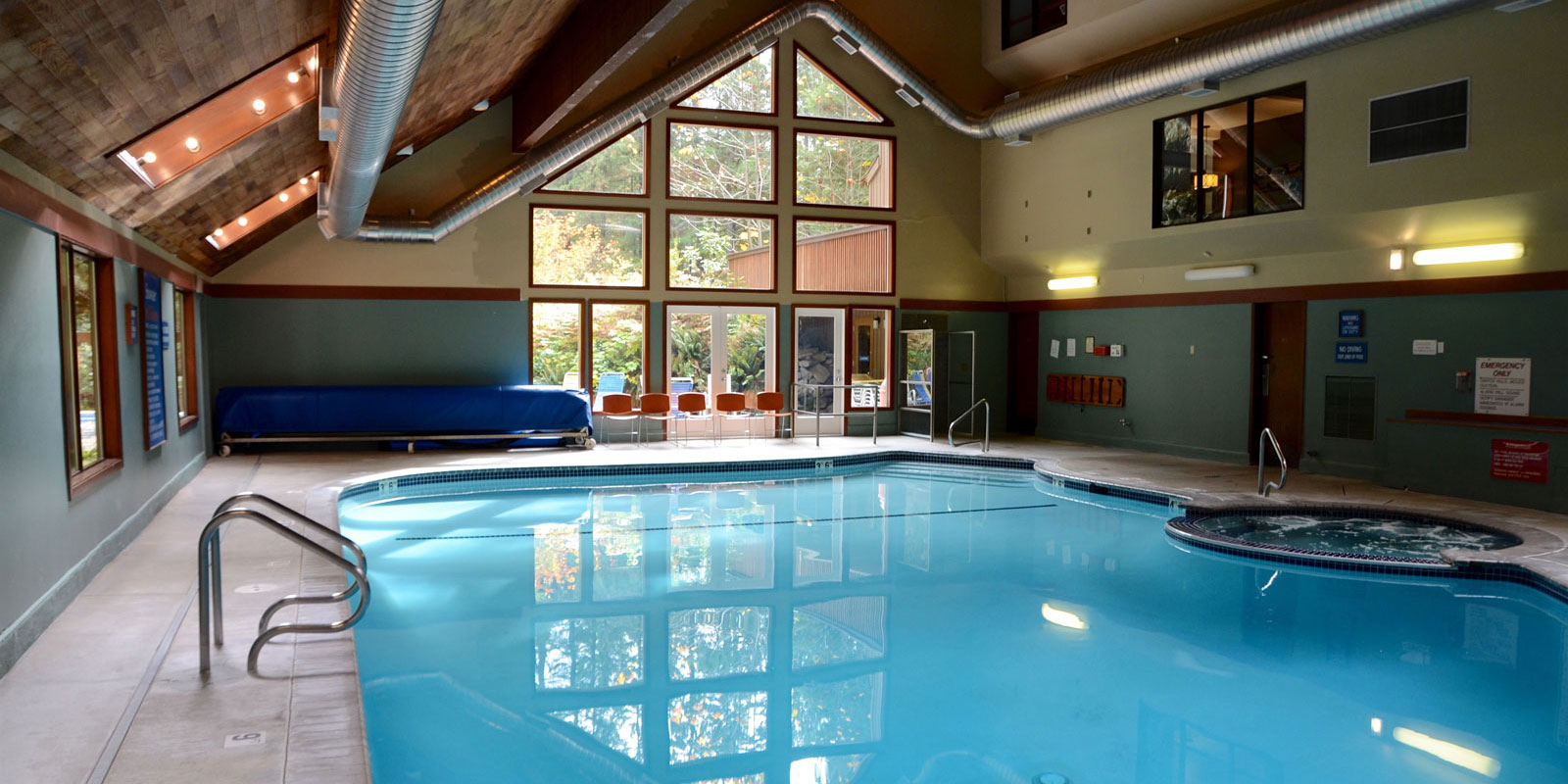The South Wall of the Clubhouse swimming pool